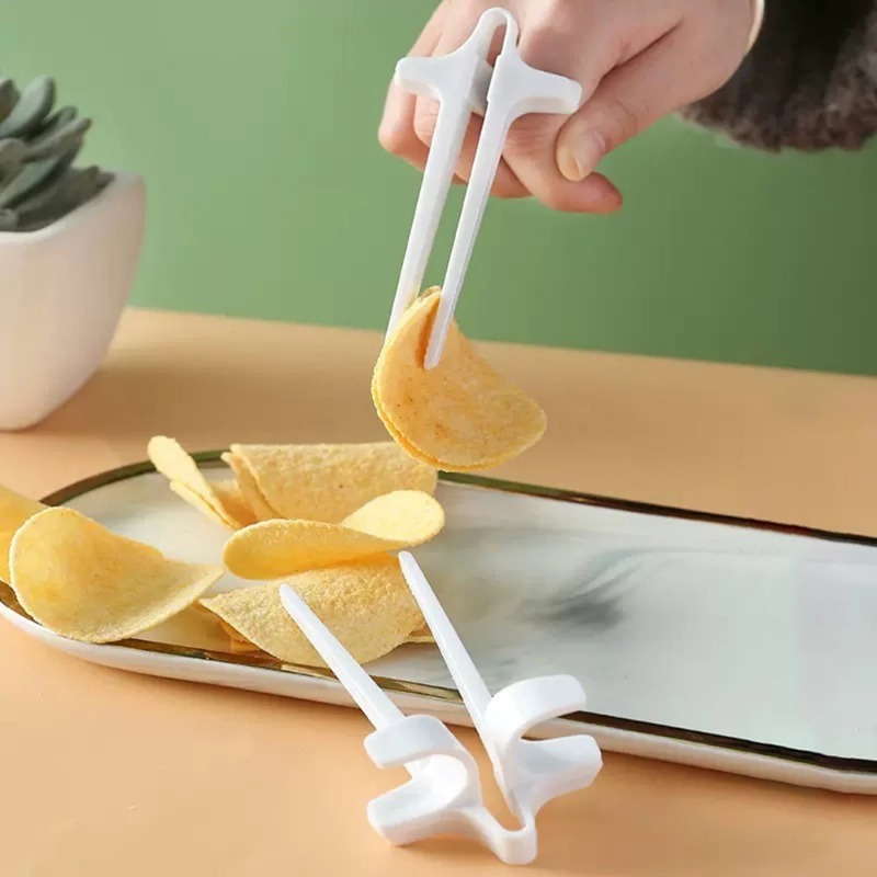 Snacks Food Video - 1PC レイジーフィンガーフードクリップ 多機能スナック箸 ゲームや動画視聴用 手を清潔に保つフードホルダー