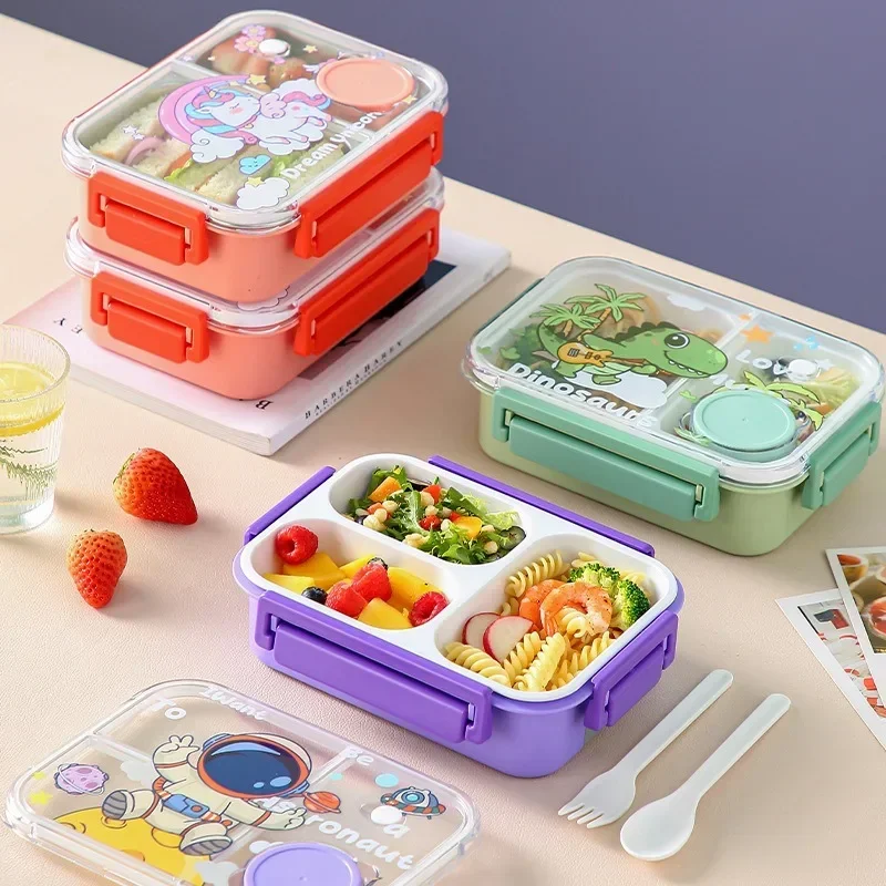 Food Prep Snacks - ユニコーン漫画弁当箱 子供用 学生用 幼児用 スナックフードウォーマー ミールプレップ
