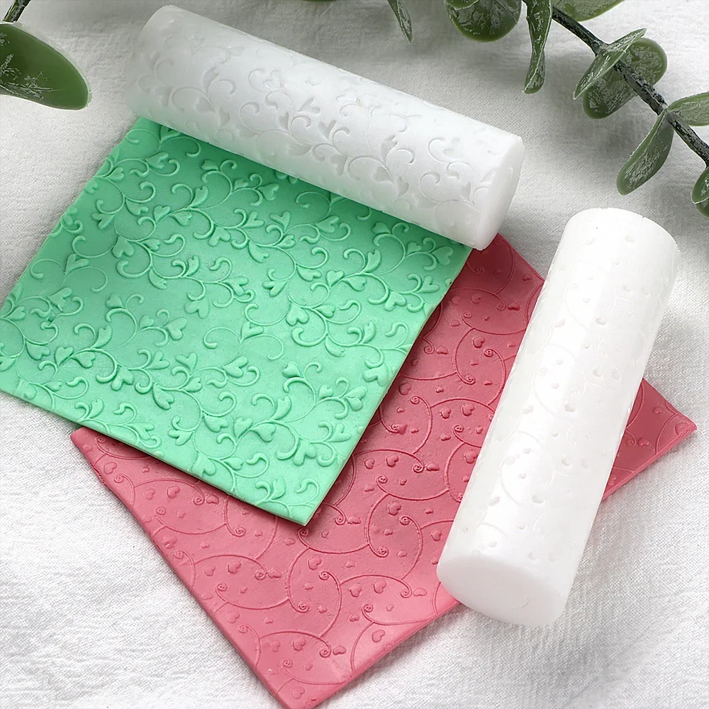 Fruit Roll Up - フルーツレモン柄ソフト陶器イヤリングポリマークレイテクスチャローラー | 耐久性のあるプラスチック素材、シームレスカッターツール、ジュエリーメイキング