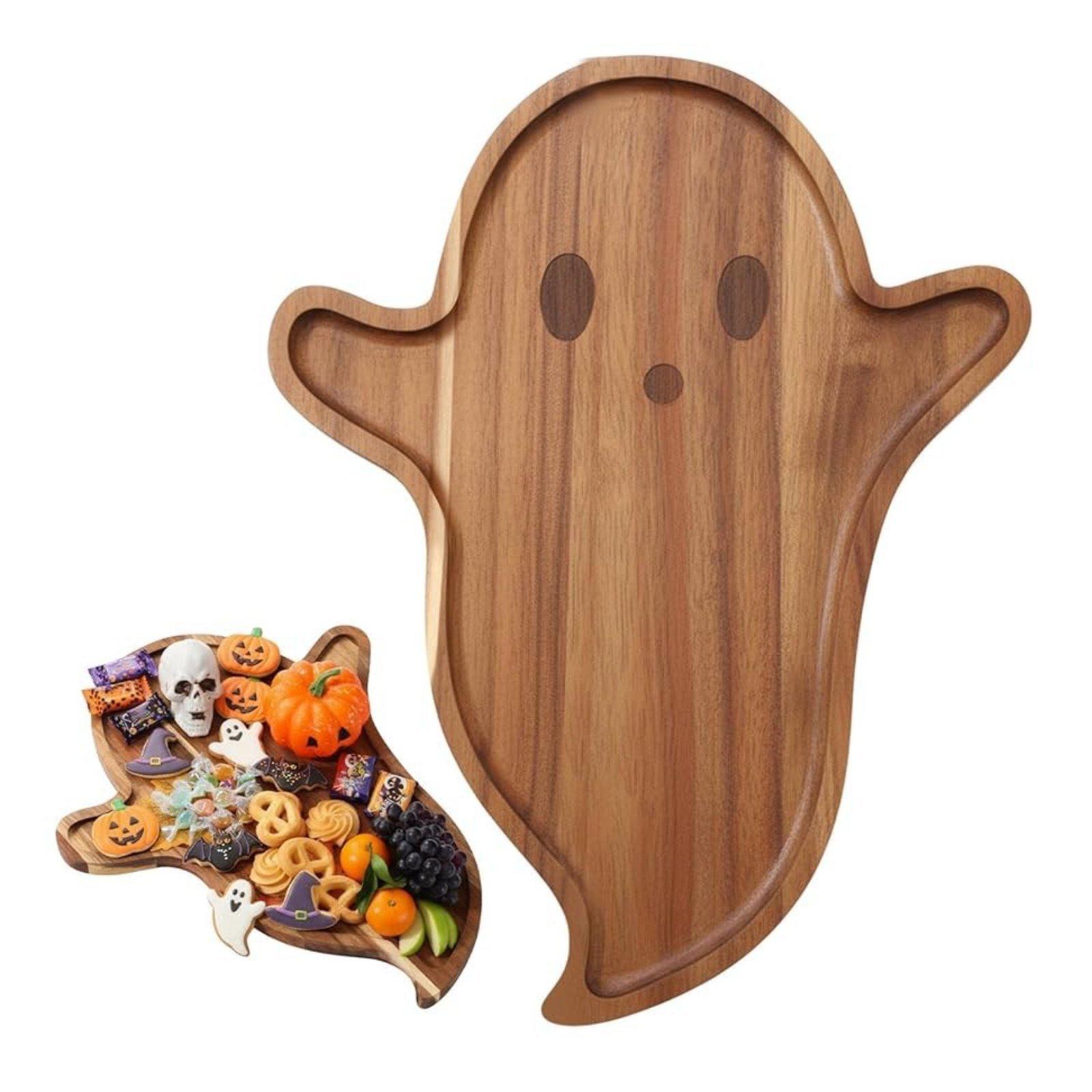 Food Prep Snacks - サービングトレイ チーズボード 木製装飾 ハロウィンデコレーション フードトレイ スナック・肉用プレート