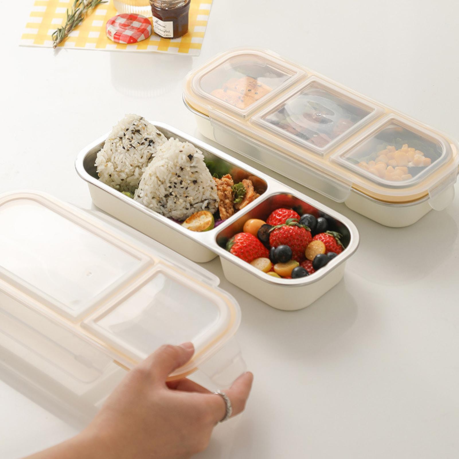 Food Prep Snacks - ステンレス鋼のスナックボックス、こぼれ防止スナックコンテナ、漏れ防止食品保存ボックス、子供、ティーン、学校、職場、食事の準備用