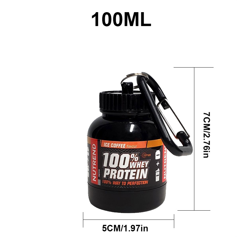 100/200 ミリリットルポータブルプロテインパウダーサプ - Protein Bar Box のレビューと価格