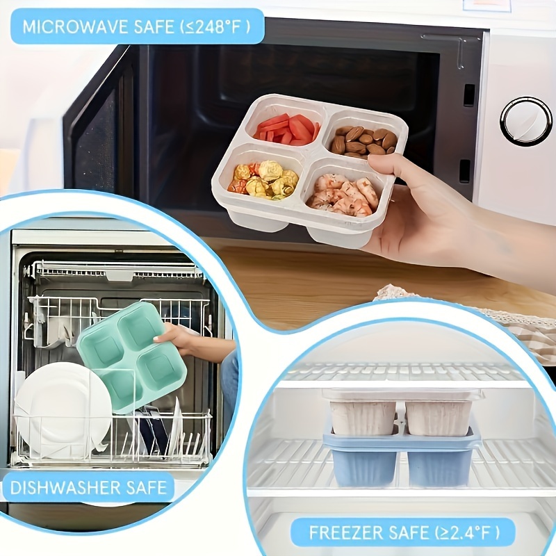 蓋付き再利用可能なプラスチックスナックランチボックス2個セッ - Food Prep Snacks のレビューと価格
