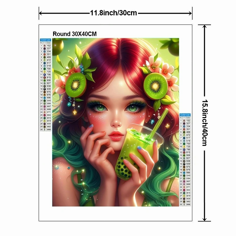 レインボーフルーツファッションガールダイヤモンドペインティン - Fruit Roll Up のレビューと価格