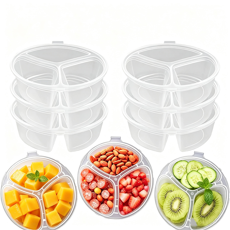 5-20個入り 3コンパートメントスナックボックス 蓋付き  - Food Prep Snacks のレビューと価格