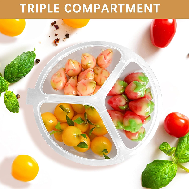 5-20個入り 3コンパートメントスナックボックス 蓋付き  - Food Prep Snacks のレビューと価格