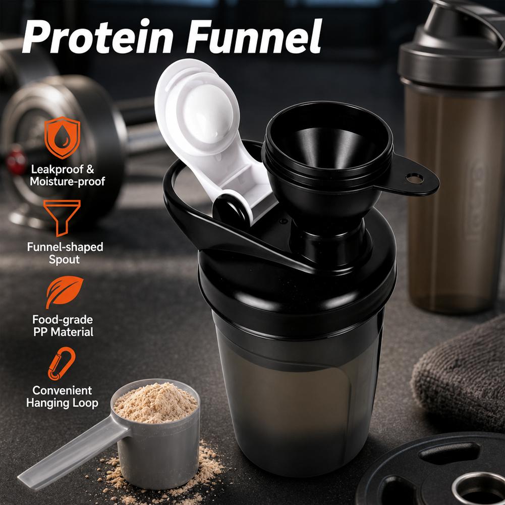 PPプラスチック製プロテインパウダーファンネル容器 50ml - Protein Bar Box のレビューと価格
