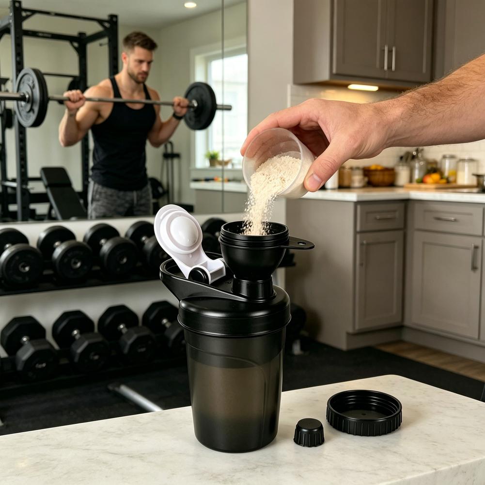 PPプラスチック製プロテインパウダーファンネル容器 50ml - Protein Bar Box のレビューと価格