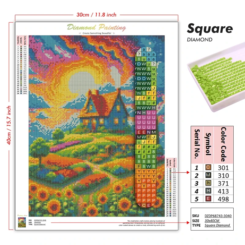 5D DIY ダイヤモンドペインティングキット 絶妙なフルー - Fruit Roll Up のレビューと価格