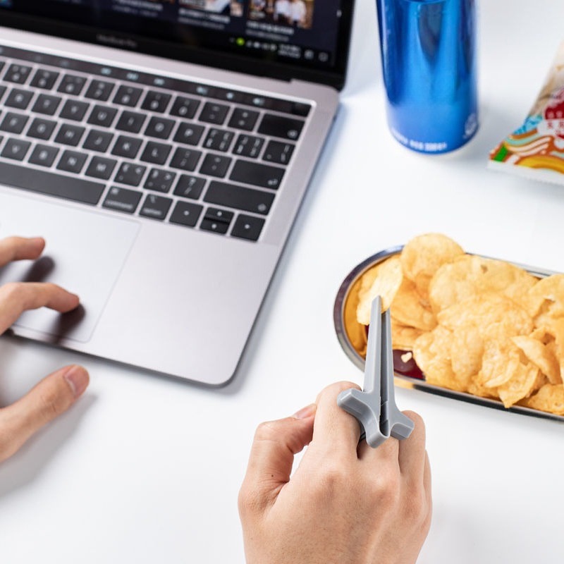 1 2 4個入り 怠け者用箸クリップ 食べ物ホルダー 手を使 - Snacks Food Video のレビューと価格